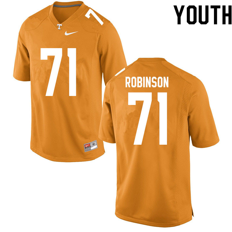 Youth #71 James Robinson Tennessee Volunteers College Football Jerseys Sale-Orange